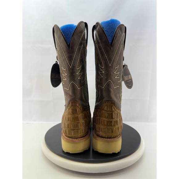 Dingo Death Valley Crocodile‎ Mens Size 9.5D Brown Western Boots Badlands DI608 main image 4